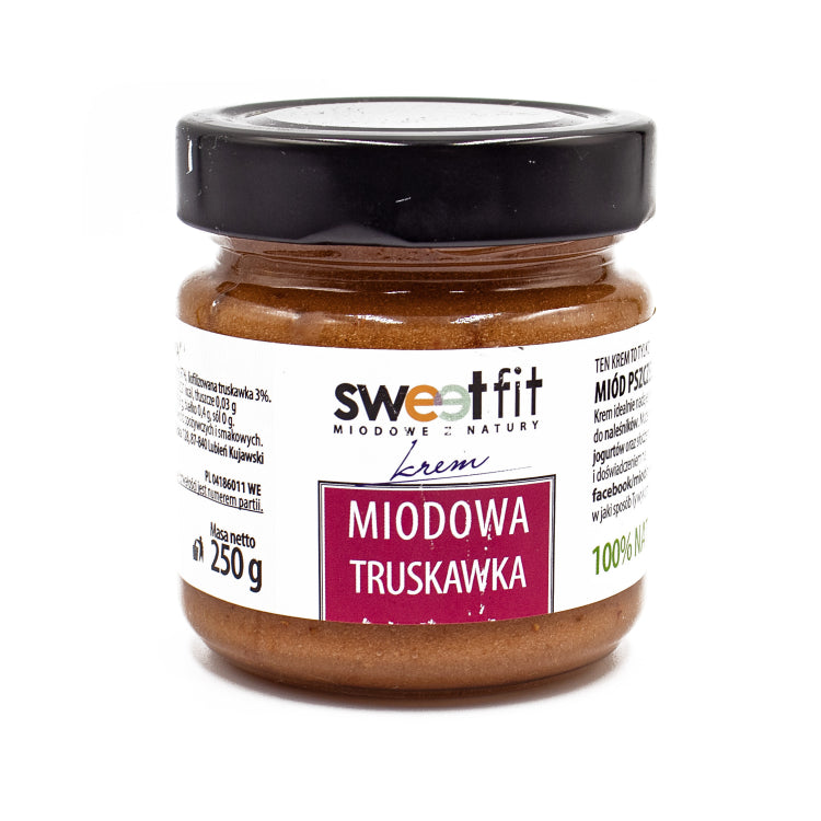 Miód kremowany z truskawką 250g